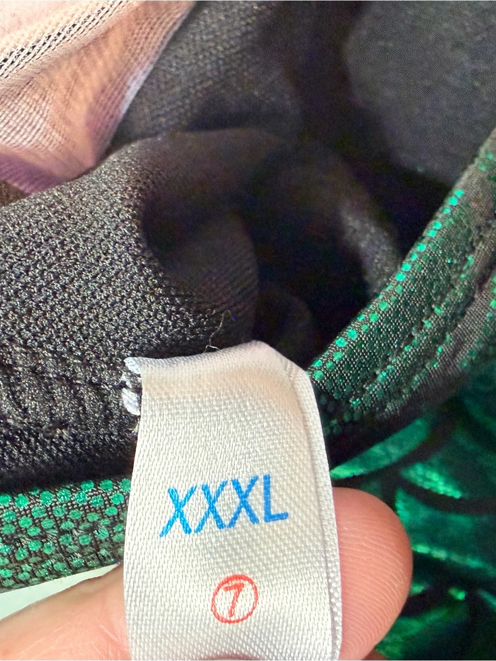 NWOT Purple and Green Mermaid One-Piece Swimsuit XXXL (20) - Picture 8 of 9